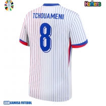 Camisa de Futebol França Aurelien Tchouameni #8 Equipamento Secundário Europeu 2024 Manga Curta